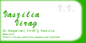 vaszilia virag business card